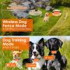 Electric Dog Training Collar Receiver IP67 Waterproof Shock Vibration Beep Mode Anti-Bark Dog Deterrent Training Collar for Dog Fence System