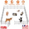 Small Animal Playpen with Door Dog Metal Playpen Small Medium Puppy Kennel Small Pet Cage Metal Wire Fence For Indoor / Outdoor