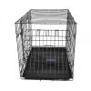30inches Dogs Crate Folding Metal Pets Crates Double Door Puppy Cage Easy Set Up