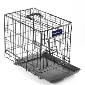 18inches Dogs Crate Folding Metal Pets Crates Single Door Puppy Cage Easy Set Up