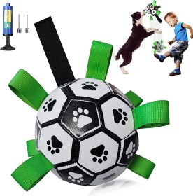 Dog Football Interactive Toy Dog Ball, Durable For Large And Medium-sized Dogs, With Grab Ring, Dog Water Toy Tug Of War Dog Toy