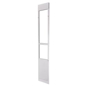 Dog Door for Sliding Glass Door, 91 to 96 in Adjustable Height, Aluminum Alloy Frame with Metal Rotating Hinges, Lock Design, 13 5/8 x 23 5/8 in Flap