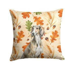 Grizzle Saluki Heirloom Fall Throw Pillow Decorative Indoor Outdoor Accent Cushion for Couch, Bed or Patio, 18Hx18W