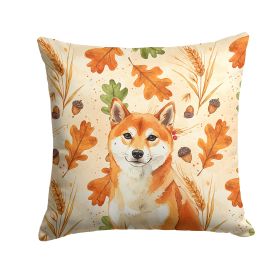 Red Shiba Inu Heirloom Fall Throw Pillow Decorative Indoor Outdoor Accent Cushion for Couch, Bed or Patio, 18Hx18W