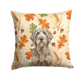 Grizzle and Tan Otterhound Heirloom Fall Throw Pillow Decorative Indoor Outdoor Accent Cushion for Couch, Bed or Patio, 18Hx18W