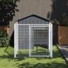 Dog House Anthracite Galvanized Steel 46.1 x 79.1 x 48.4 in