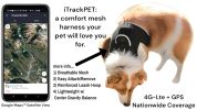 Wide Area Coverage GSM GPS Tracking for Dogs Waterproof Collar Tracker Size:L