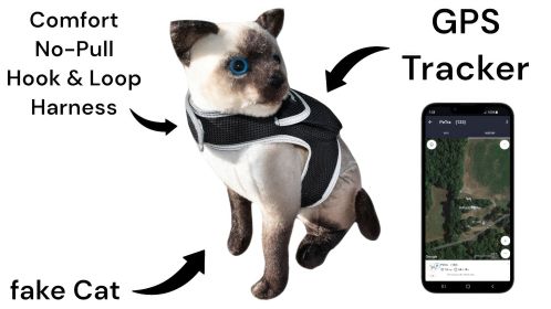 Waterproof Realtime Security Pocket GSM Pet Tracker GPS for Dog w/ App Size:L