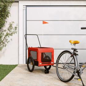 Pet Bike Trailer Orange and black Oxford fabric, iron, PVC Medium