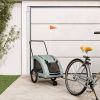 Pet Bike Trailer Grey Oxford fabric, iron, PVC Medium Durable
