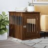 Dog Crate Furniture Brown Oak Engineered wood, Steel Medium