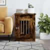 Dog Crate Furniture Smoked oak Engineered wood, Steel