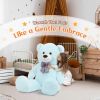 Giant Teddy Bear 4 Feet, 47inch Big Teddy Bear Stuffed Animal Plush for Girlfriend, Boyfriend, Light Blue