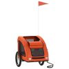 Pet Bike Trailer Orange Oxford fabric, iron, PVC Medium Durable