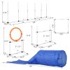5 Piece Outdoor Dog Agility Training Equipment Set with Jumping Ring Hurdle Bar Tunnel Pet Fitness