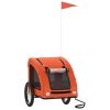 Pet Bike Trailer Orange Oxford fabric, iron, PVC Medium Durable