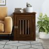 Dog Crate Furniture Brown Oak Engineered wood and steel