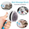 Grooming Brush; Self Cleaning Slicker Brushes for Dogs Pet Grooming Brush Tool Gently Removes Loose Undercoat; pet grooming