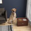 Pet Feeding Station Pet Dish Bowl Set with Storage, 2 Elevated Dog Bowls for Large Sized Dogs, Brown