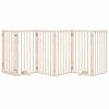 Dog Gate with Door Foldable 6 Panels 118.1 " Poplar Wood