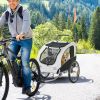 Dog Bike Trailer 2-In-1 Pet Stroller with Canopy and Storage Pockets, White