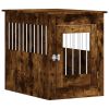 Dog Crate Furniture Smoked oak Engineered wood, Steel