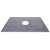 Shower Curb Kit, 38"x60" Watertight Shower Curb Overlay with 4" ABS Central Bonding Flange, 4" Stainless Steel Grate