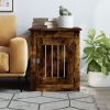 Dog Crate Furniture Smoked Oak Engineered Wood, Steel Medium