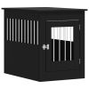 Dog Crate Furniture Black Engineered wood, steel 21.7x31.5x26.8 in