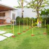 Dog Agility Training Equipment Set with Adjustable Weave Poles Jumping Ring High Jump Portable 3PCs
