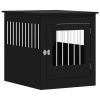 Dog Crate Furniture Black Engineered Wood 25.4x31.5x28.0 in