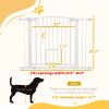 30"-41" Extra Wide Walk Through Dog Gate w/ Cat Door, 3-Inch & 5.5-Inch Extension Kits, 30" High