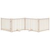 Dog Gate with Door Foldable 4 Panels 126.0 " Solid Wood Fir