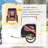 Dog Bike Trailer, Red & Black Pet Cart Wagon, Large Wheels for Off-Road Adventures with Your Pet