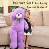 Giant Teddy Bear 4 Feet, 47inch Stuffed Animal Big Teddy Bear Plush, Classic Girlfriend Boyfriend Gift on Birthday, Violet