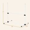 8 Piece Dog Agility Set with Adjustable Height Jump Bars, Carry Bag, Displacing Top Bar, White