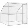 Dog Kennel Silver 6.56 x 6.56 x 6.56 ft Galvanised steel