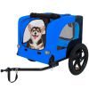 Pet Bike Trailer Dog Cart for Bicycle,Suitable for Small and Medium Pets, Easy Folding Cart Frame, Quick Release Wheel, Non-Slip Floor, Internal Leash