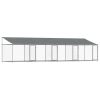 Dog Cage Grey Galvanized Steel, Water-resistant Fabric Extra Large