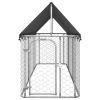 Dog Kennel Silver Galvanized steel, 100% polyethylene Large