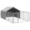 Outdoor Dog Kennel Galvanized Steel Galvanized Steel, PE fabric