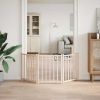 Dog Gate Foldable 3 Panels 59.1 " Solid Wood Fir