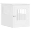 Dog Crate Furniture White Engineered wood Medium Locks