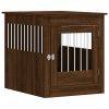 Dog Crate Furniture Brown Oak Engineered Wood, Steel Locks