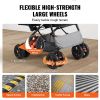 Pet Stroller, 4 Wheels Dog Stroller Rotate with Brakes, 44lbs Weight Capacity, Puppy Stroller with Reversible Handlebar, Storage Basket and Zipper