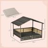 Wicker Dog House Indoor Outdoor Removable Cushion Lounge Khaki