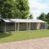 Dog Cage Grey Galvanized Steel, Water-resistant Fabric Extra Large
