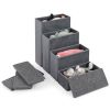 4-Step Dog Stairs with Storage - MDF Build (200 kg Capacity), Dutch Velvet Comfort, 15"x6.5" Steps + 6" Step Height