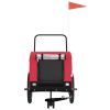 Pet Bike Trailer Red and Black Oxford fabric, iron, PVC Small