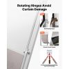 Dog Door for Sliding Glass Door, 91 to 96 in Adjustable Height, Aluminum Alloy Frame with Metal Rotating Hinges, Lock Design, 10 1/4 x 16 1/4 in Flap